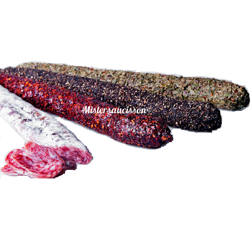 Fuet Catalan extra enrobage 'Poivres rouges'