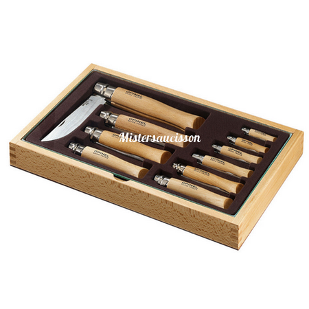 Couteau Opinel coffret collection 10 pièces